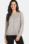 Zivame Retro Peek Jumpers Flat Knit Loungewear Top - Neutral Gray — thumbnail 2